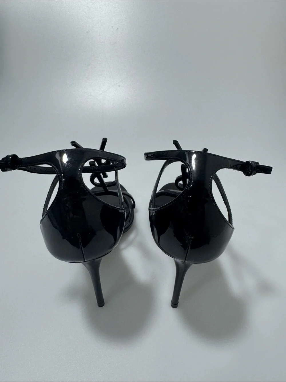 YSL Saint Laurent Cassandra Leather Sandals Black Women’s EU 38.5/US 8.5 - Picture 4 of 10